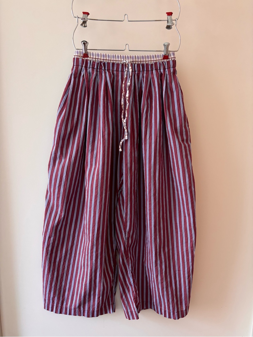 Anthropologie Kids Burgundy Striped Joggers